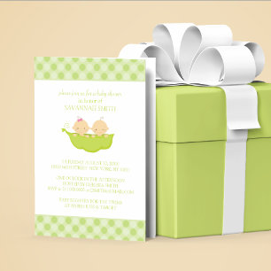 Invitaciones a duchas para niños gemelos y Chicas