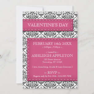 Invitaciones a El día de San Valentín de Damask co