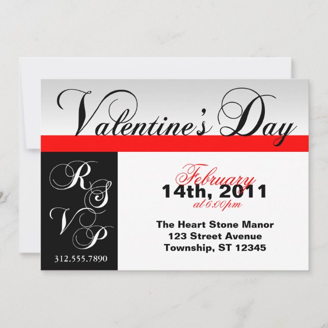 Invitaciones a El día de San Valentín RSVP (Anverso)