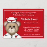Invitaciones a enfermeras/niños adultos