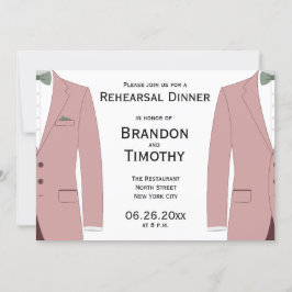 Invitaciones A Ensayos De Bodas Gays Rosados Y Bla