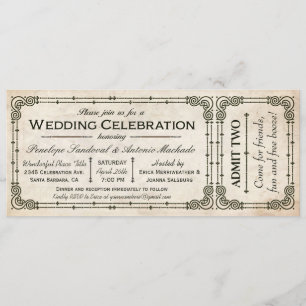 Invitaciones a entradas de bodas antiguas I