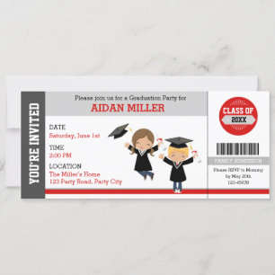 Invitaciones a entradas de graduación (Chica Cute 