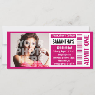 Invitaciones a entradas, entradas rosas