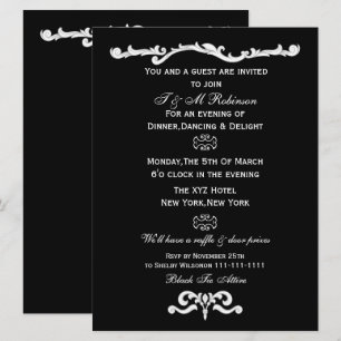 invitaciones a eventos corporativos en blanco negr