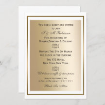 invitaciones a eventos corporativos en oro white