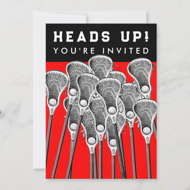 Invitaciones a Eventos del Equipo de Lacrosse (Anverso)