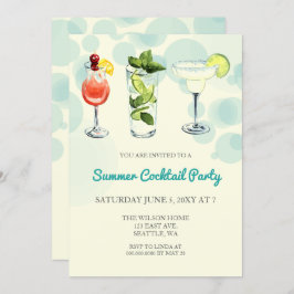 Invitaciones a fiesta de cóctel de verano