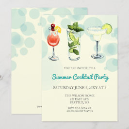 Invitaciones a fiesta de cócteles de verano