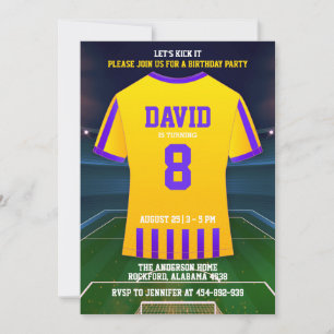 Invitaciones a fiesta de cumpleaños de fútbol para