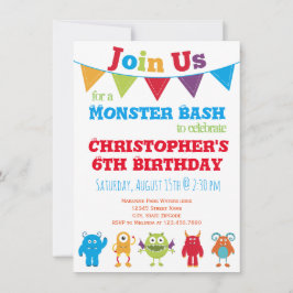 Invitaciones a fiesta de cumpleaños de monstruos d