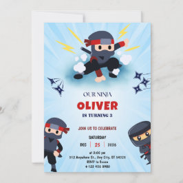 Invitaciones a fiesta de cumpleaños de Ninja Warri