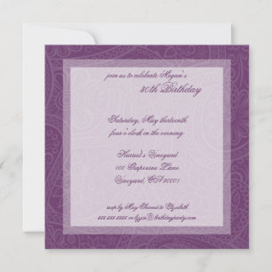 Invitaciones a fiesta de cumpleaños de Swirl Patte