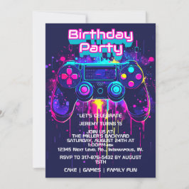 Invitaciones a fiesta de cumpleaños del controlado