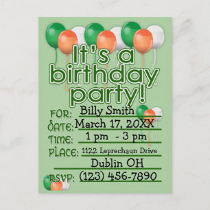 Invitaciones a fiesta de cumpleaños del día del pe