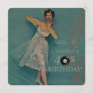 Invitaciones a fiesta de cumpleaños estilo retro p