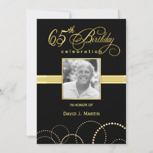 Invitaciones a fiesta de cumpleaños número 65 - Fo
