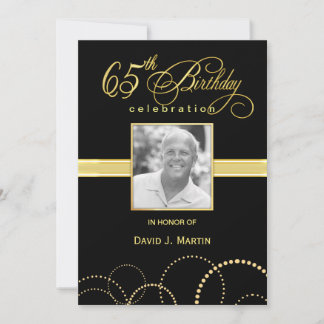 Invitaciones a fiesta de cumpleaños número 65 - Fo
