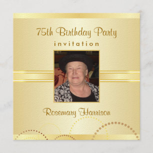 Invitaciones a fiesta de cumpleaños número 75 - Fo