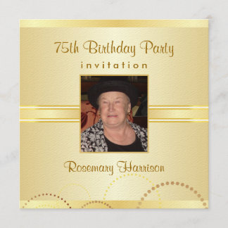 Invitaciones a fiesta de cumpleaños número 75 - Fo