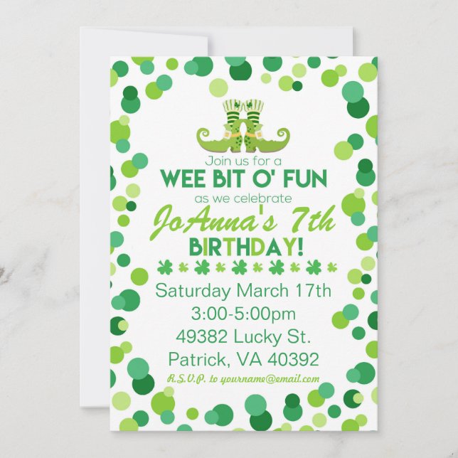 Invitaciones a fiesta de cumpleaños temática de Sa (Anverso)