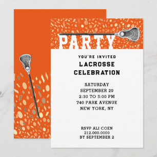 Invitaciones a fiesta de Lacrosse