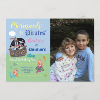 invitaciones a fiesta de pirata y princesa