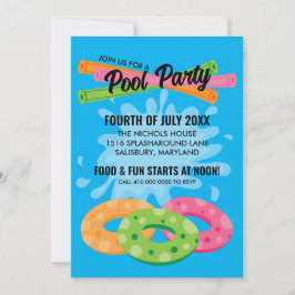 Invitaciones a Fiesta en la Piscina