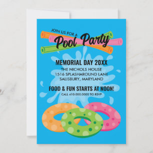 Invitaciones a Fiesta en la Piscina