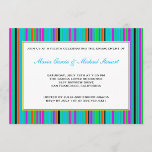 Invitaciones a Fiesta Party  Tiras mexicanas