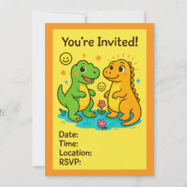 Invitaciones a fiestas con temática de dinosaurio