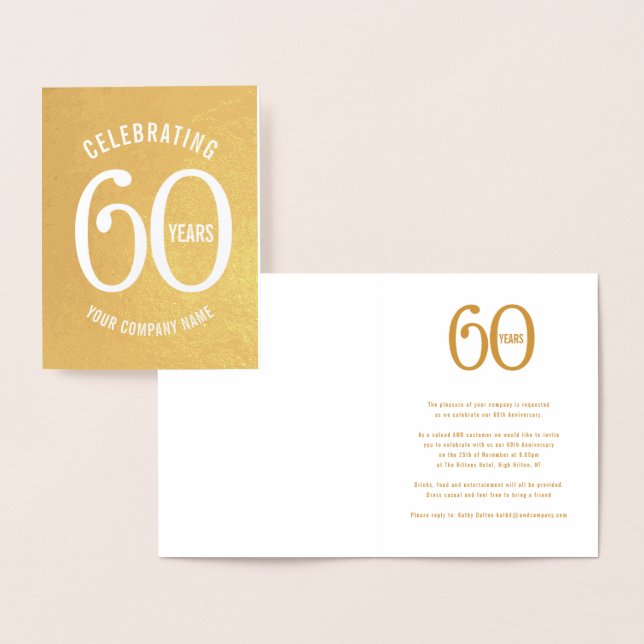 Invitaciones a fiestas de aniversario corporativo  (Demostración)