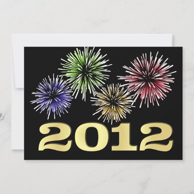 Invitaciones a fiestas de Año Nuevo - 2012 (Anverso)