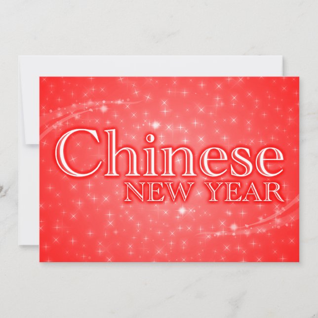 invitaciones a fiestas de Año Nuevo chinas (Anverso)
