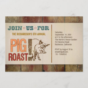 Invitaciones a fiestas de asado de cerdo