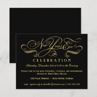 Invitaciones a fiestas de celebración de Año Nuevo