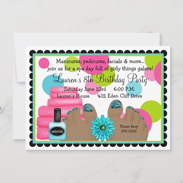 Invitaciones a fiestas de cumpleaños (Anverso)