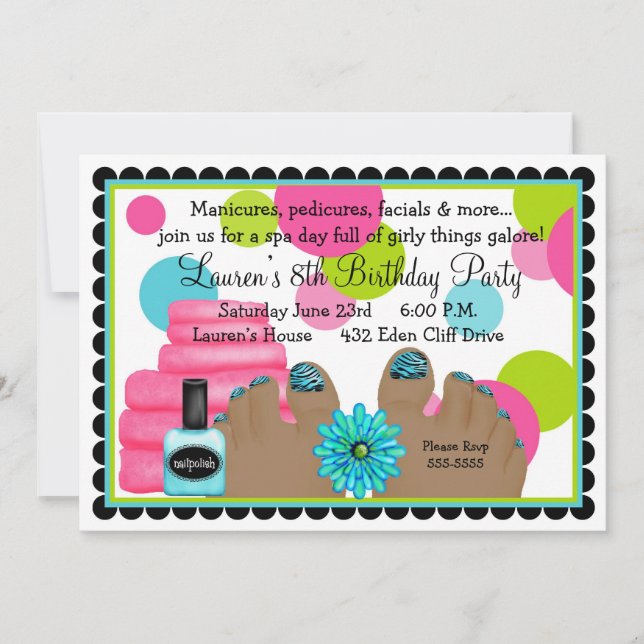 Invitaciones a fiestas de cumpleaños (Anverso)