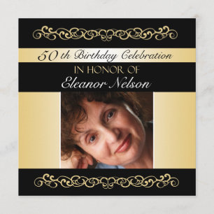 Invitaciones a fiestas de cumpleaños 50-59 con fot