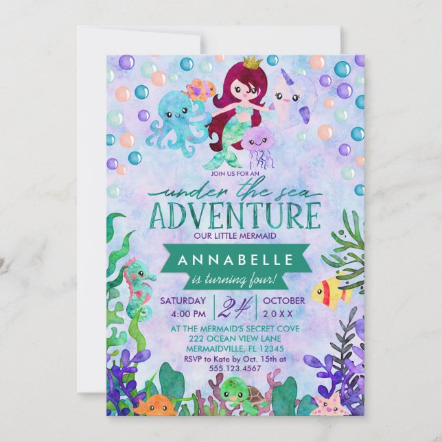 Invitaciones a fiestas de cumpleaños con tema de l (Anverso)