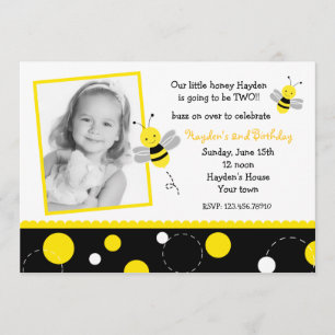 Invitaciones a fiestas de cumpleaños de Bumble Bee