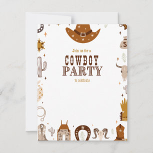 invitaciones a fiestas de cumpleaños de cowboy