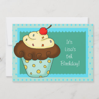 Invitaciones a fiestas de cumpleaños de Cupakes