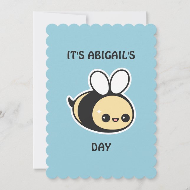 Invitaciones a fiestas de cumpleaños de Cute Bumbl (Anverso)