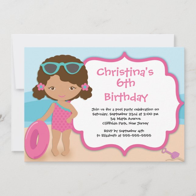 Invitaciones a fiestas de cumpleaños de Fiesta de  (Anverso)