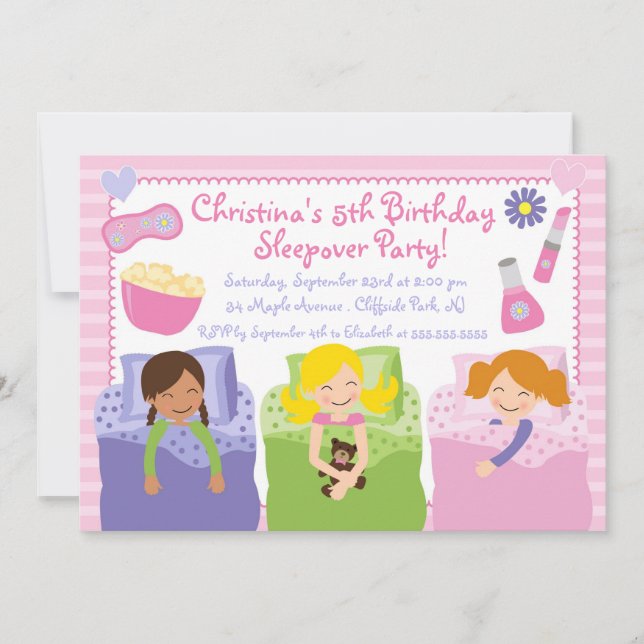 Invitaciones a fiestas de cumpleaños de fin de sem (Anverso)