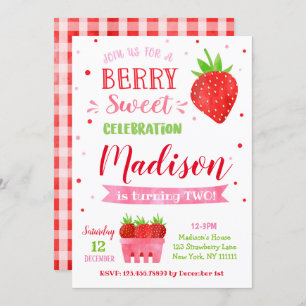 Invitaciones a fiestas de cumpleaños de fresa