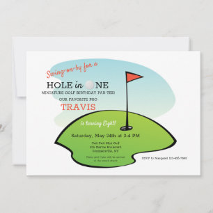 Invitaciones a fiestas de cumpleaños de golf