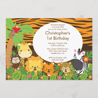 Invitaciones a fiestas de cumpleaños de la selva S