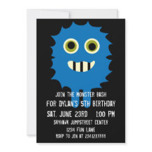 Invitaciones a fiestas de cumpleaños de Monstruo A